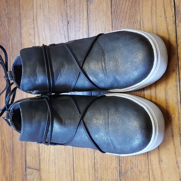 Yellowbox Maureen 8.5 Casual high top sneakers Sparkly Pewter grey color - Picture 2 of 10